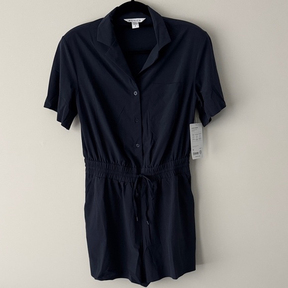 Athleta Navy Avenue Romper, Size Small, 4/6 - Picture 2 of 8